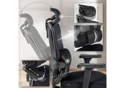 Chaise de bureau Altamont, noire