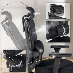 Chaise de bureau Altamont, noire