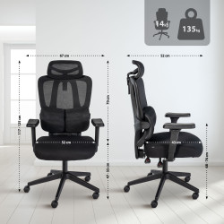 Chaise de bureau Altamont, noire