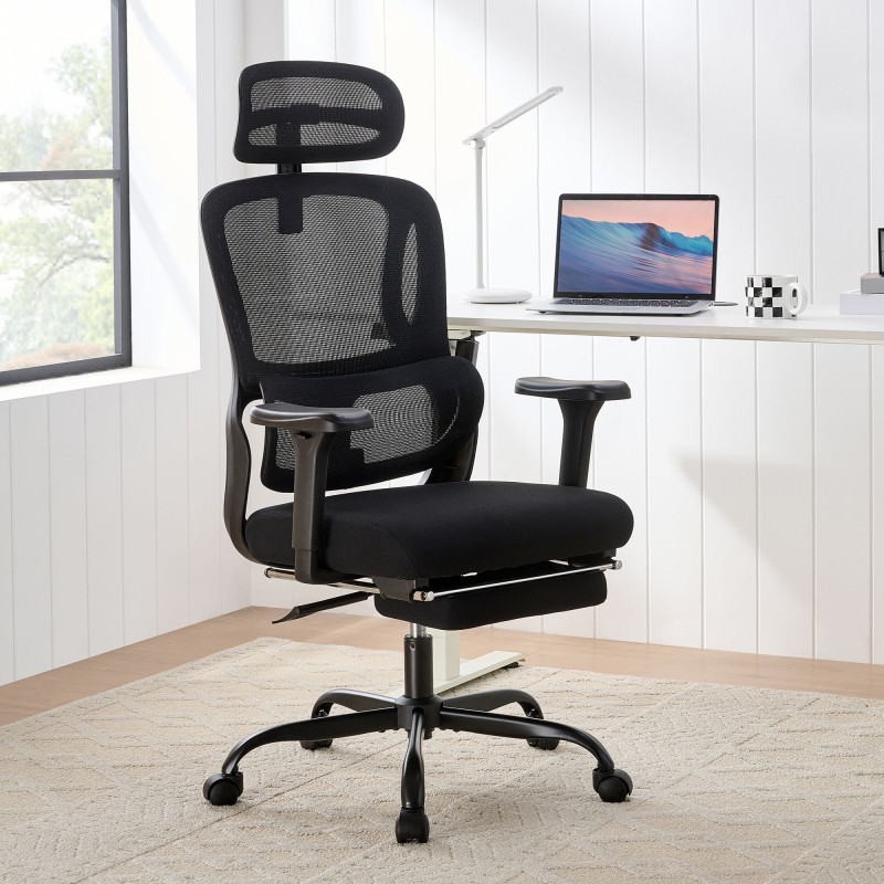 Chaise de bureau Mankato, noire