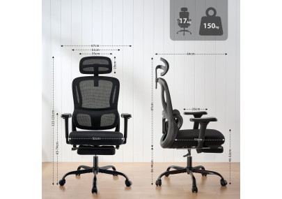 Silla de Oficina Mankato Negro