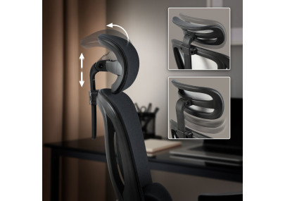 Chaise de bureau Leesburg noire/noire