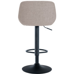 Tabouret de bar en tissu Loft taupe