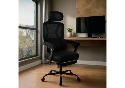 Chaise de bureau Liberton, noire