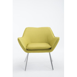 Fauteuil Caracas en tissu vert