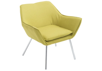 Poltroncina lounge Caracas in tessuto verde