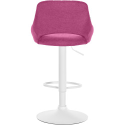 Sgabello Milet Tessuto viola,bianco