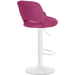 Sgabello Milet Tessuto viola,bianco
