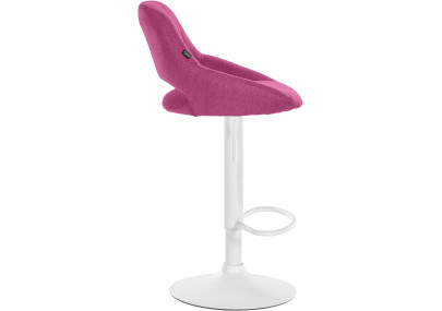 Tabouret de bar Milet, tissu blanc violet