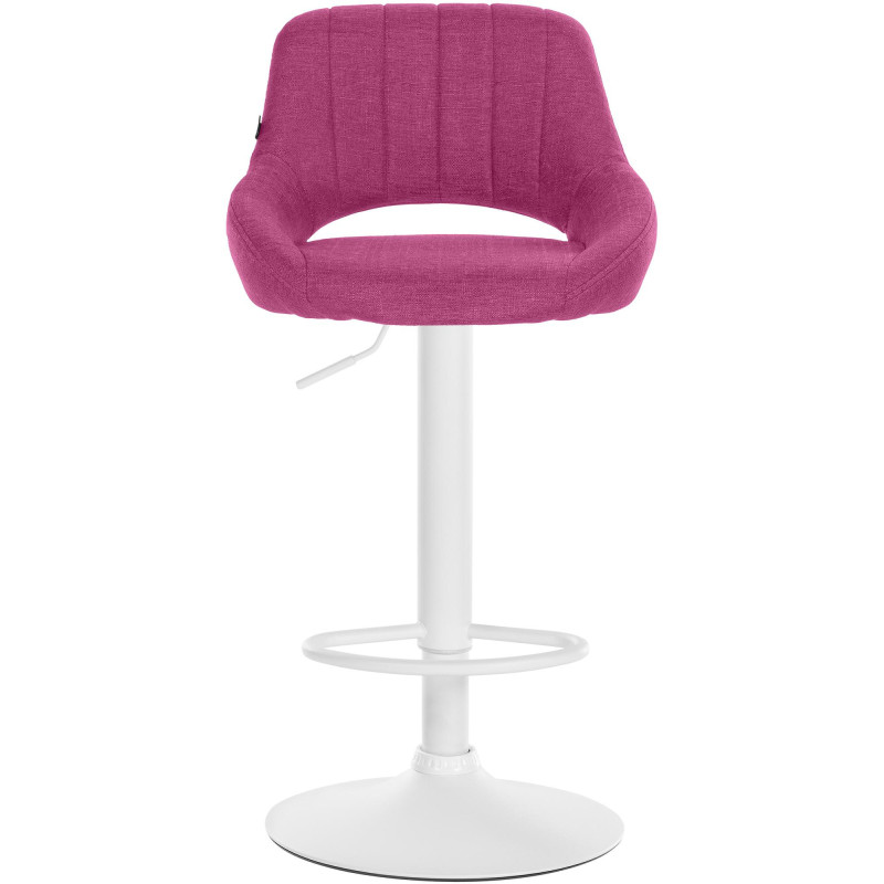 Sgabello Milet Tessuto viola,bianco