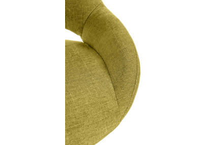Tabouret de bar Milet, tissu blanc vert