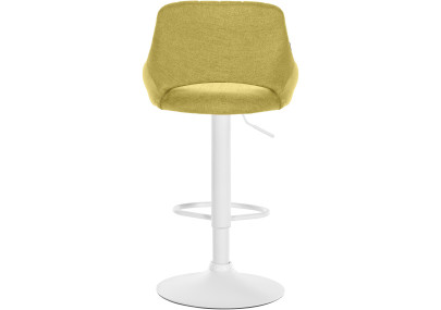 Sgabello Milet Tessuto verde,bianco