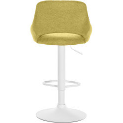 Tabouret de bar Milet, tissu blanc vert
