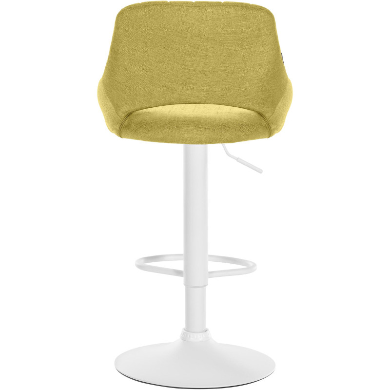 Tabouret de bar Milet, tissu blanc vert