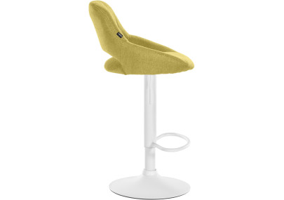 Sgabello Milet Tessuto verde,bianco