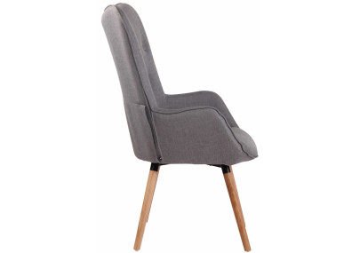 Poltrona lounge Ashford in tessuto grigio,natura