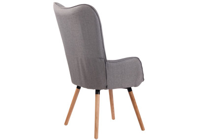 Poltrona lounge Ashford in tessuto grigio,natura