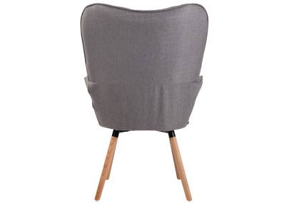 Poltrona lounge Ashford in tessuto grigio,natura