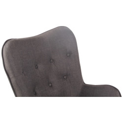 Chaise longue Ashford en tissu naturel gris foncé