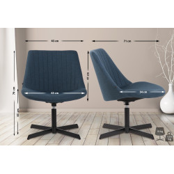 Chaise longue Granby, bleue
