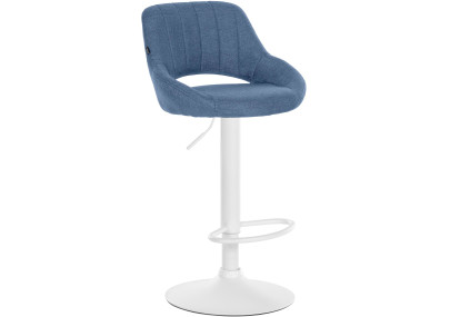 Sgabello Milet Tessuto blu,bianco