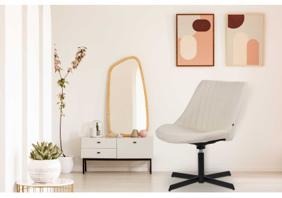 Sedia da Lounge Granby crema