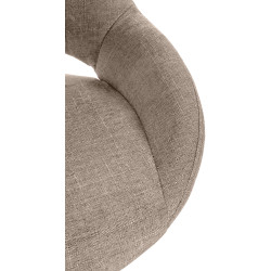 Sgabello Milet Tessuto Tortora,bianco
