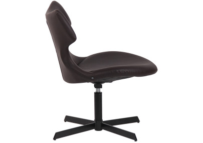 Chaise longue Welland en similicuir marron