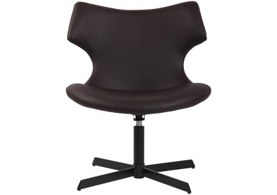 Chaise longue Welland en similicuir marron