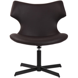 Sedia da lounge Welland in similpelle marrone