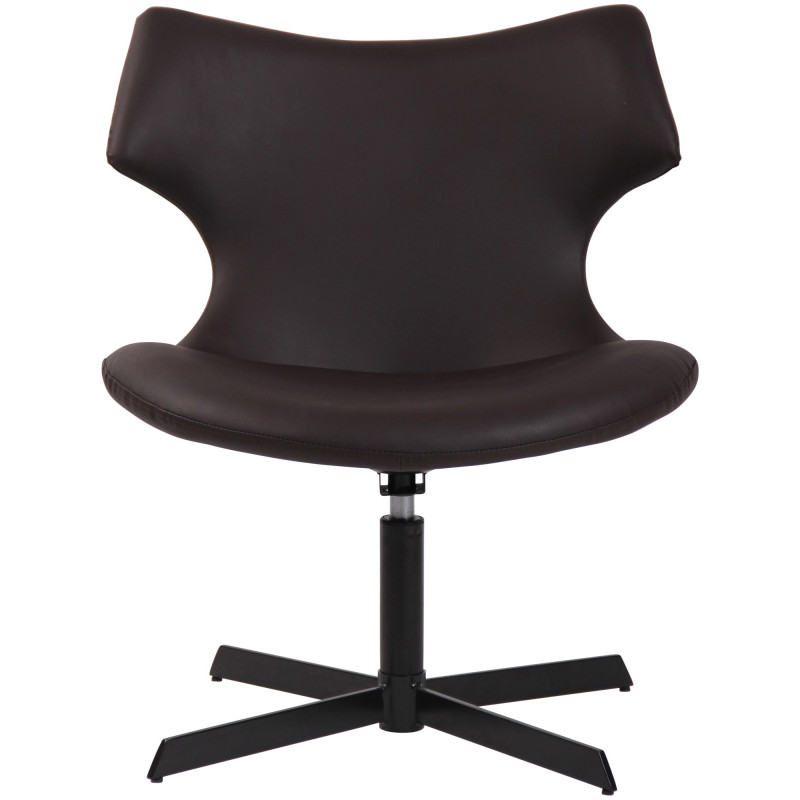 Sedia da lounge Welland in similpelle marrone