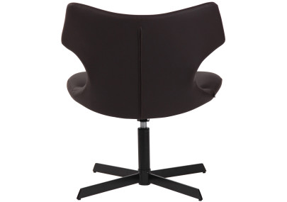 Sedia da lounge Welland in similpelle marrone