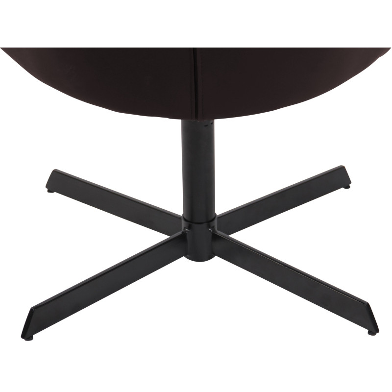 Sedia da lounge Welland in similpelle marrone