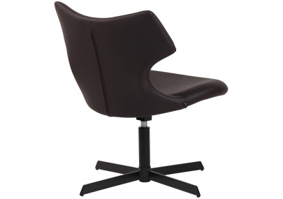 Chaise longue Welland en similicuir marron