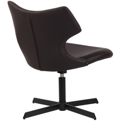 Sedia da lounge Welland in similpelle marrone