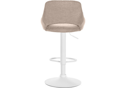Sgabello Milet Tessuto Tortora,bianco