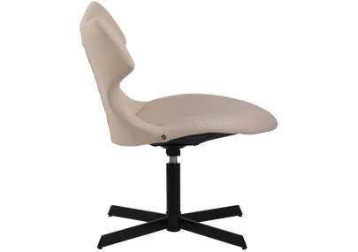 Sedia da lounge Welland in similpelle crema