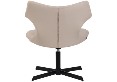 Sedia da lounge Welland in similpelle crema