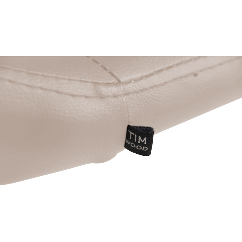 Chaise longue Welland, similicuir, crème