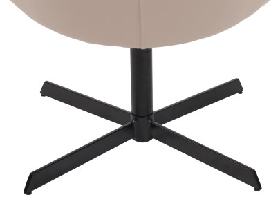 Sedia da lounge Welland in similpelle crema