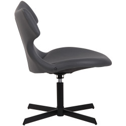 Chaise longue Welland en similicuir gris