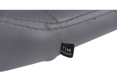 Sedia da lounge Welland in similpelle grigio