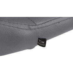 Chaise longue Welland en similicuir gris
