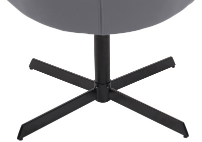 Sedia da lounge Welland in similpelle grigio