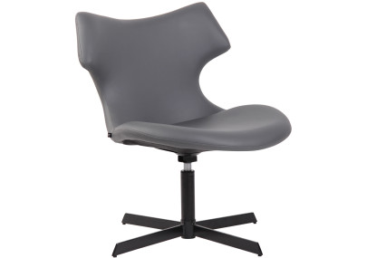 Chaise longue Welland en similicuir gris