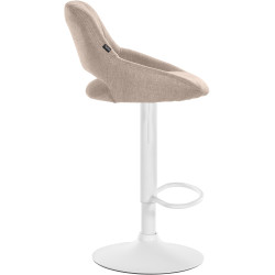 Sgabello Milet Tessuto Tortora,bianco
