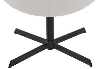 Sedia da lounge Welland in similpelle bianco