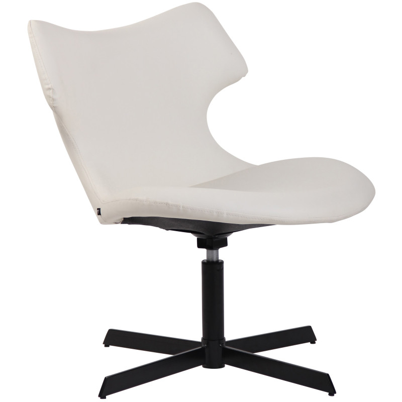 Chaise longue Welland en similicuir blanc