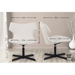 Chaise longue Welland en similicuir blanc