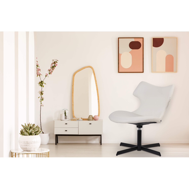 Chaise longue Welland en similicuir blanc